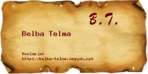 Belba Telma névjegykártya